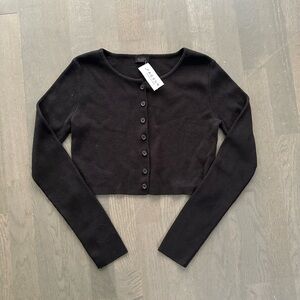 Brandy Melville BNWT black button up cardigan sweater